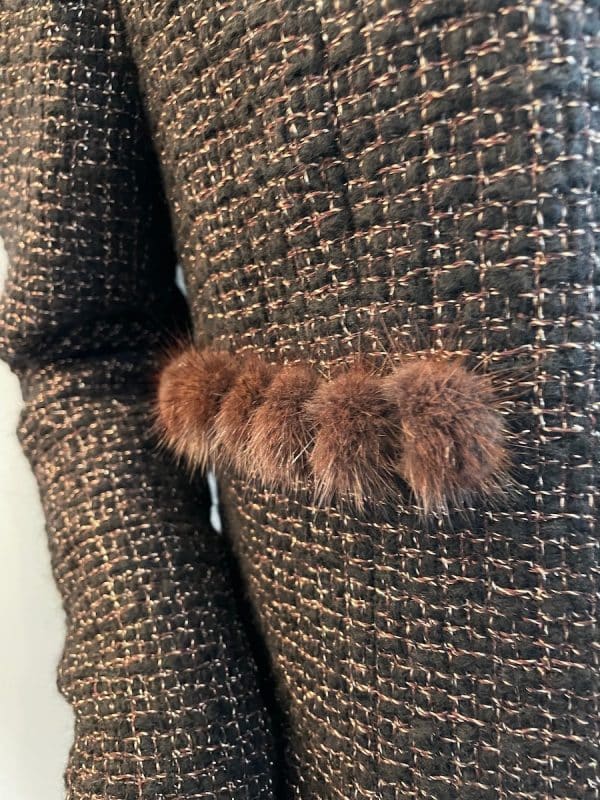 chanel coat iridescent tweed brown, black, gold & silver autumn 2003