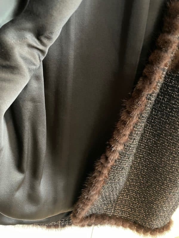 chanel coat iridescent tweed brown, black, gold & silver autumn 2003