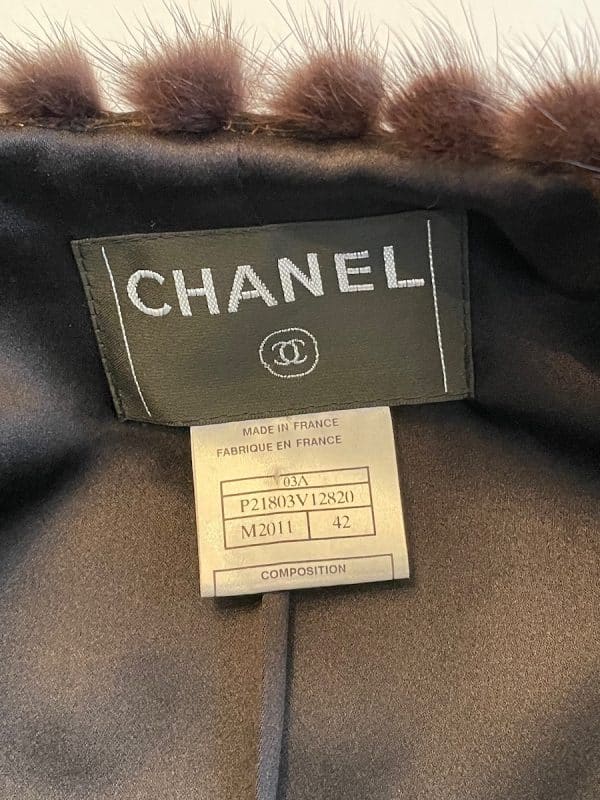 chanel coat iridescent tweed brown, black, gold & silver autumn 2003