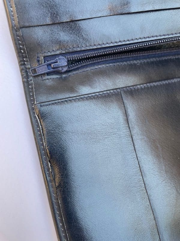 christian dior vintage purse wallet cd logo monogram blue c.1980s