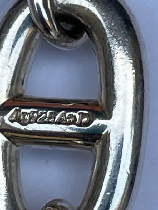 hermÈs farandole long necklace sterling silver w/box