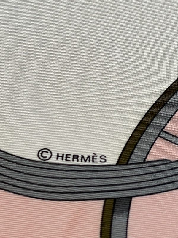 hermÈs vintage silk scarf springs pink gold by philippe ledoux c.1974 w/box