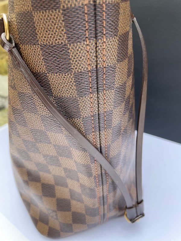 louis vuitton preowned neverfull mm tote bag damier ebene c.2008