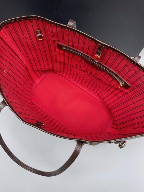 louis vuitton preowned neverfull mm tote bag damier ebene c.2008