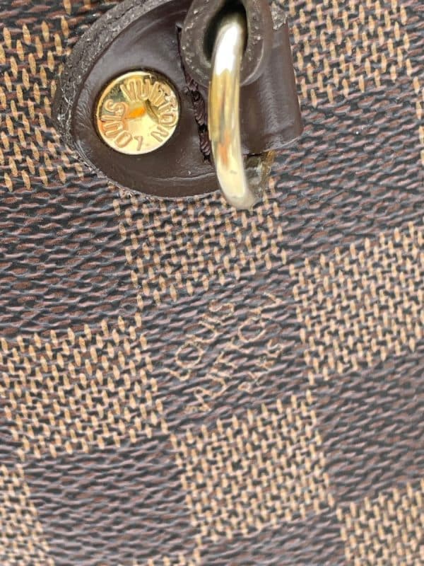 louis vuitton preowned neverfull mm tote bag damier ebene c.2008