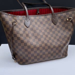 louis vuitton preowned neverfull mm tote bag damier ebene c.2008