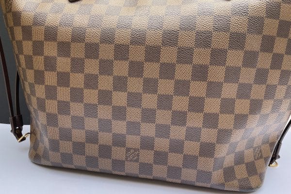 louis vuitton preowned neverfull mm tote bag damier ebene c.2008