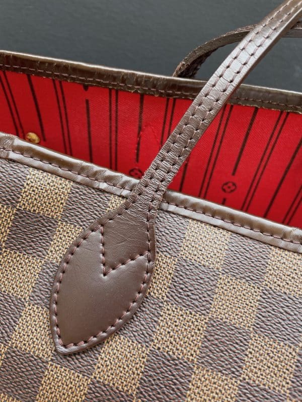 louis vuitton preowned neverfull mm tote bag damier ebene c.2008