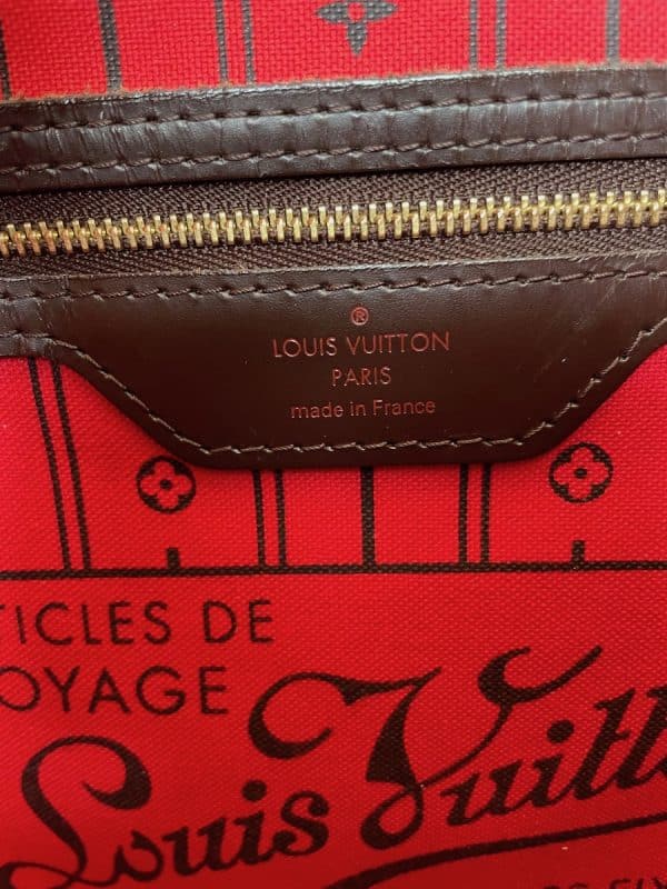 louis vuitton preowned neverfull mm tote bag damier ebene c.2008