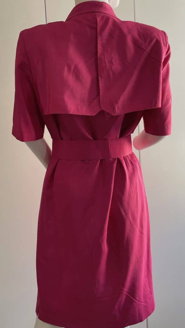 torrente miss torrente pink silk belted heart jewel buttons dress c.1980s