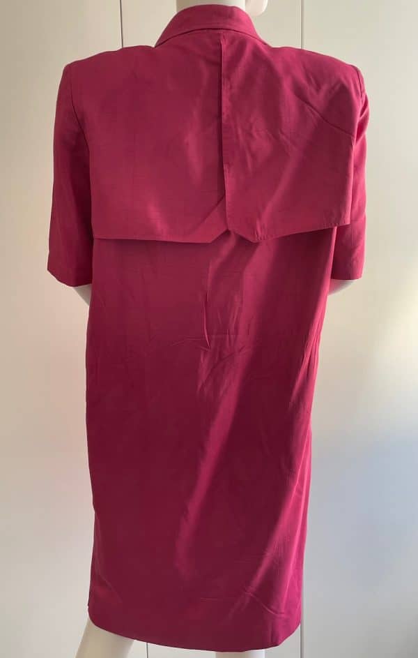torrente miss torrente pink silk belted heart jewel buttons dress c.1980s