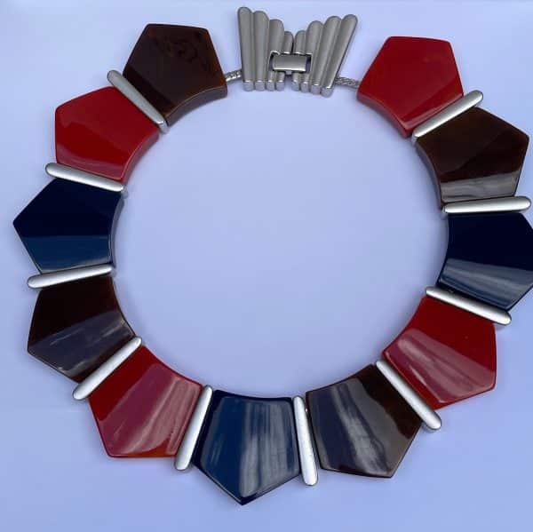 yves saint laurent vintage bakelite necklace limited edition ysl c.1970s