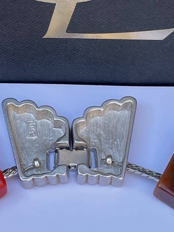 yves saint laurent vintage bakelite necklace limited edition ysl c.1970s