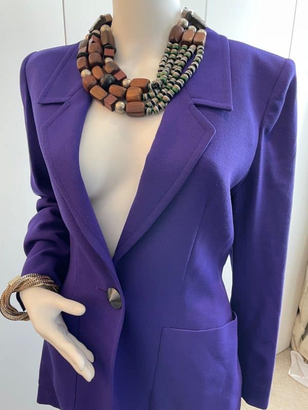 yves saint laurent vintage necklace wood beads african collection spring summer 1967