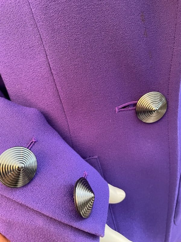 yves saint laurent variation vintage purple skirt suit & blazer 1994