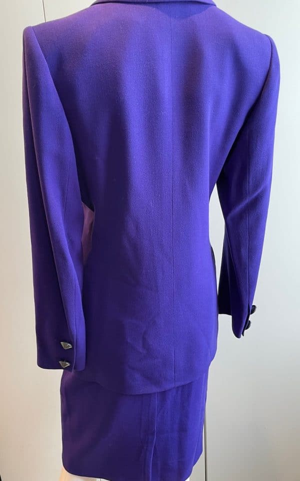 yves saint laurent variation vintage purple skirt suit & blazer 1994