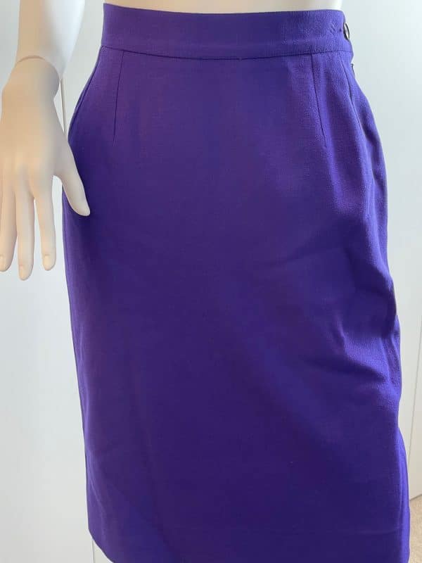 yves saint laurent variation vintage purple skirt suit & blazer 1994