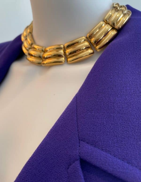 yves saint laurent ysl vintage necklace choker gild link c.1980s