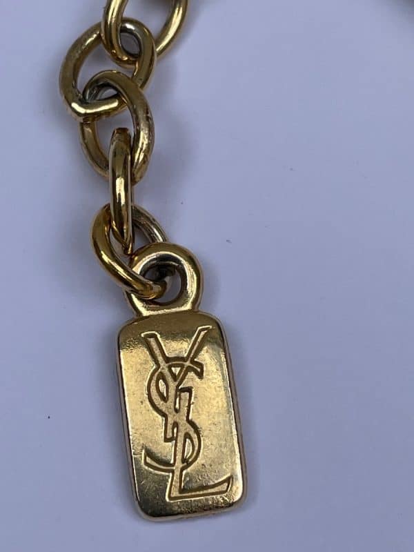 yves saint laurent ysl vintage necklace choker gild link c.1980s