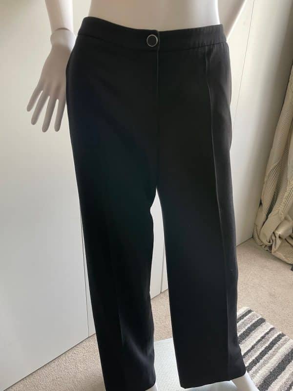 chanel black two piece suit trousers & fitted jacket autumn 2002