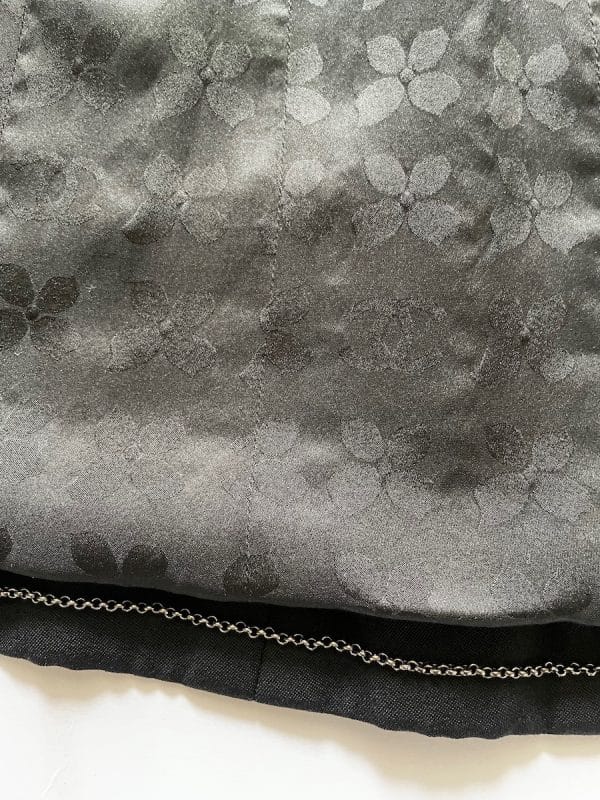 chanel black two piece suit trousers & fitted jacket autumn 2002