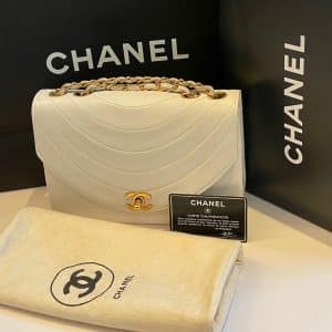 chanel vintage single flap timeless rare 24k shoulder bag lambskin 1986