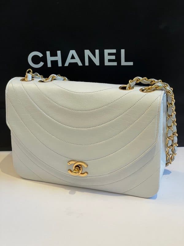 chanel vintage single flap timeless rare 24k shoulder bag lambskin 1986