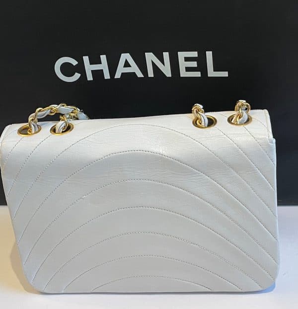 chanel vintage single flap timeless rare 24k shoulder bag lambskin 1986