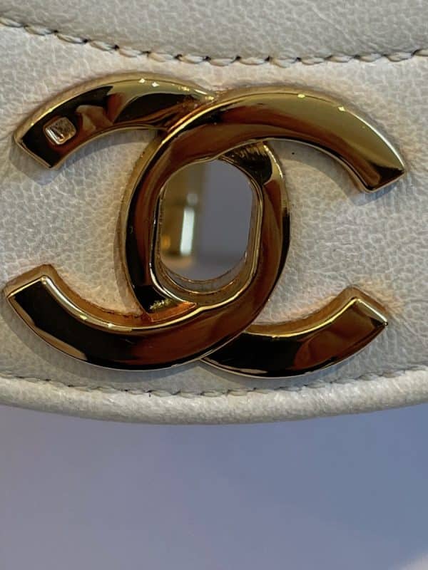 chanel vintage single flap timeless rare 24k shoulder bag lambskin 1986