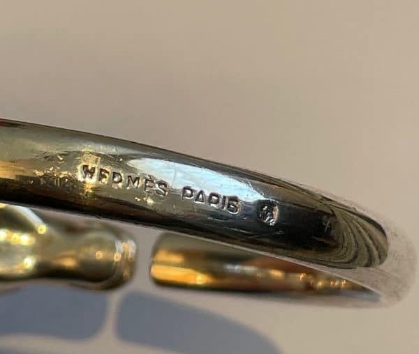 hermÈs vintage au galop horse silver bracelet bangle