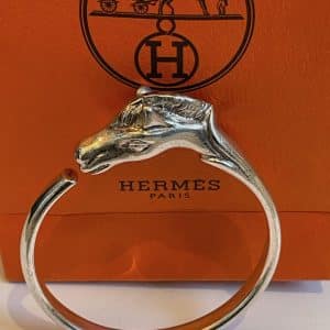 hermÈs vintage au galop horse silver bracelet bangle