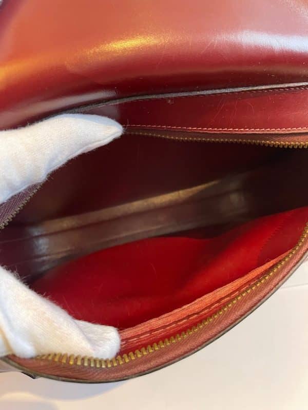 hermÈs vintage balle de golf burgundy box calf leather bag rare c.1960s 1970