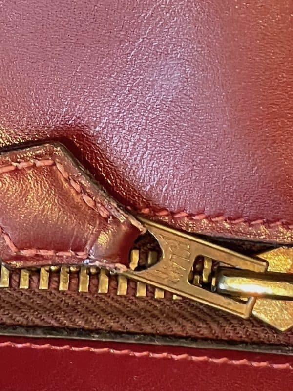 hermÈs vintage balle de golf burgundy box calf leather bag rare c.1960s 1970