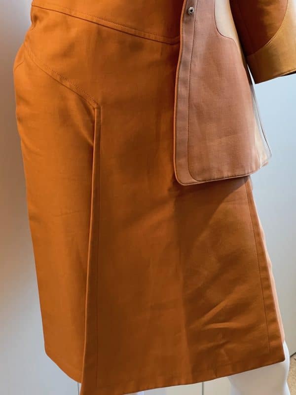 thierry mugler couture asymmetric two tone suit skirt & jacket c.1980s