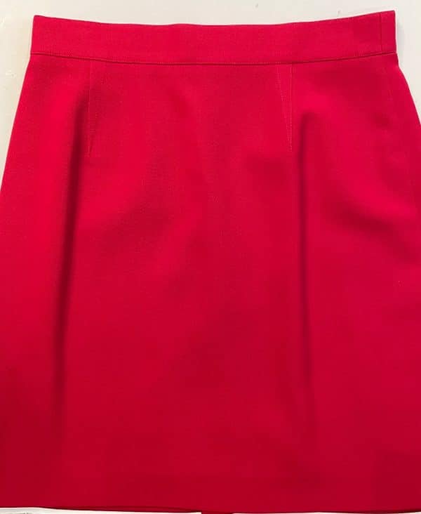 thierry mugler vintage asymmetric red suit skirt & jacket c.1990s