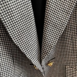 yves saint laurent rive gauche vintage houndstooth jacket c.1980s