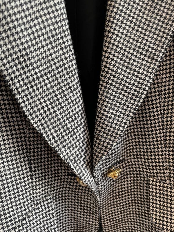 yves saint laurent rive gauche vintage houndstooth jacket c.1980s