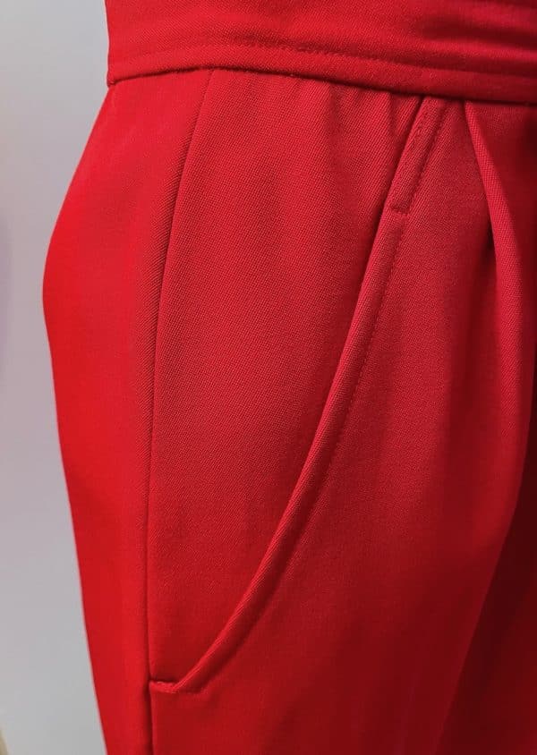 yves saint laurent rive gauche vintage red jewel suit jacket skirt c1980s
