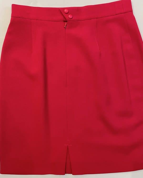 yves saint laurent rive gauche vintage red jewel suit jacket skirt c1980s