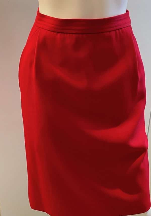 yves saint laurent rive gauche vintage red jewel suit jacket skirt c1980s