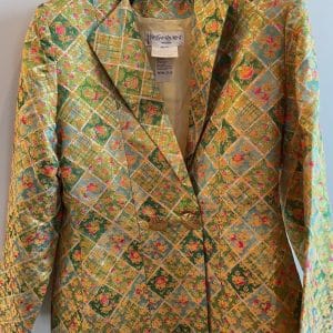 yves saint laurent variation vintage brocade single breasted jacket c.1990s