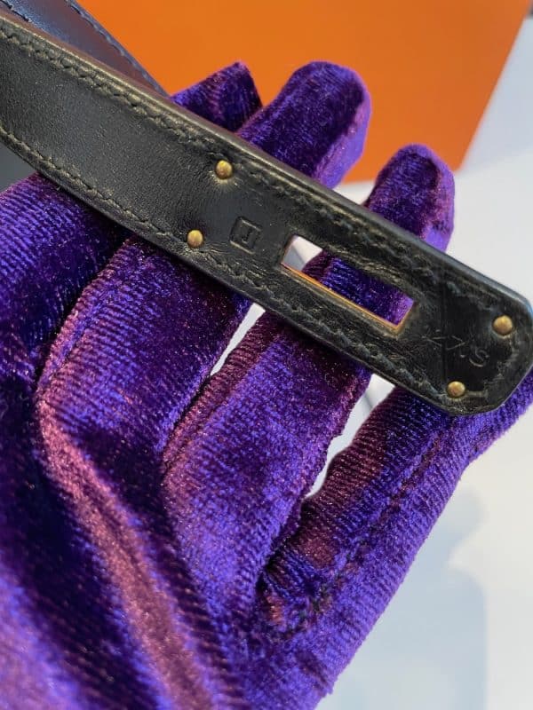 hermÈs kelly black box calf leather kelly 32 ghw 2006 w/box