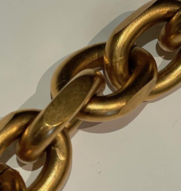 chanel 1990s rare chunky hammered chain & cc logo medallion belt necklace