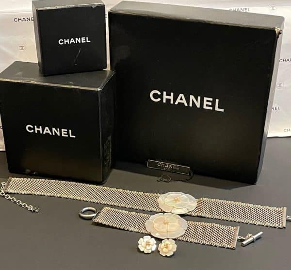chanel vintage coco chanel camellia jewellery collection 3 piece 1998