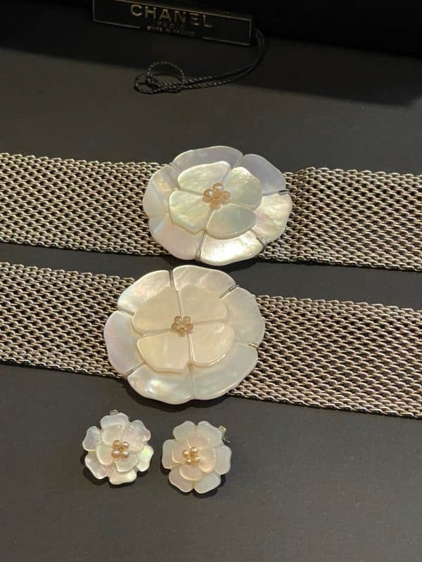 chanel vintage coco chanel camellia jewellery collection 3 piece 1998