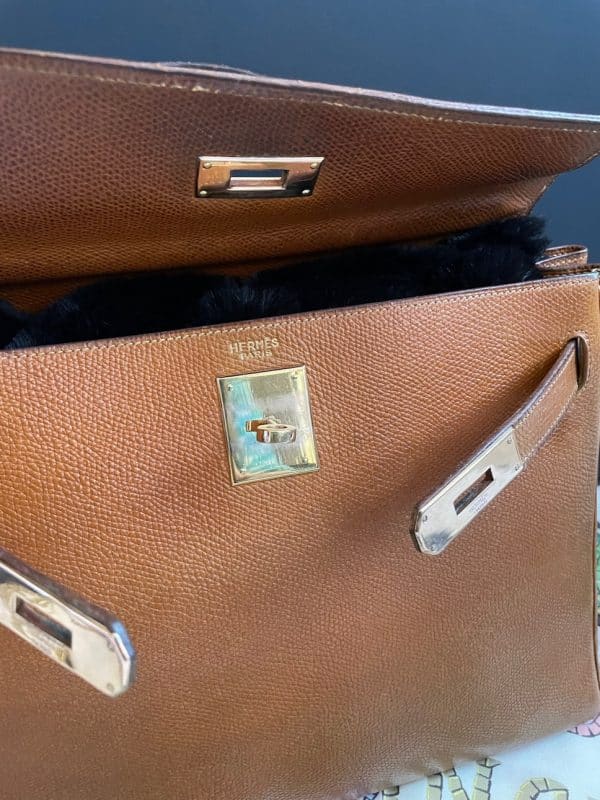 hermÈs 1945 iconic vintage kelly 28 sellier box gold courchevel leather ghw