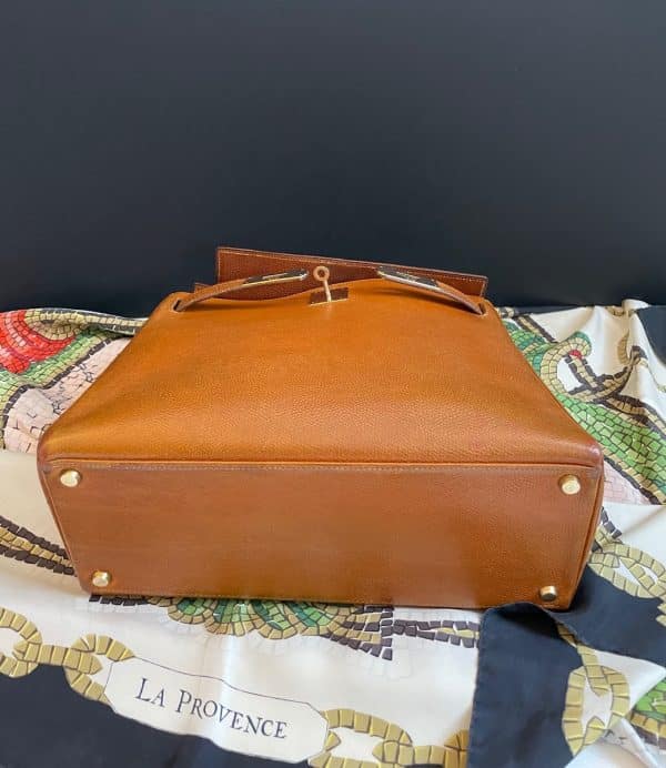 hermÈs 1945 iconic vintage kelly 28 sellier box gold courchevel leather ghw