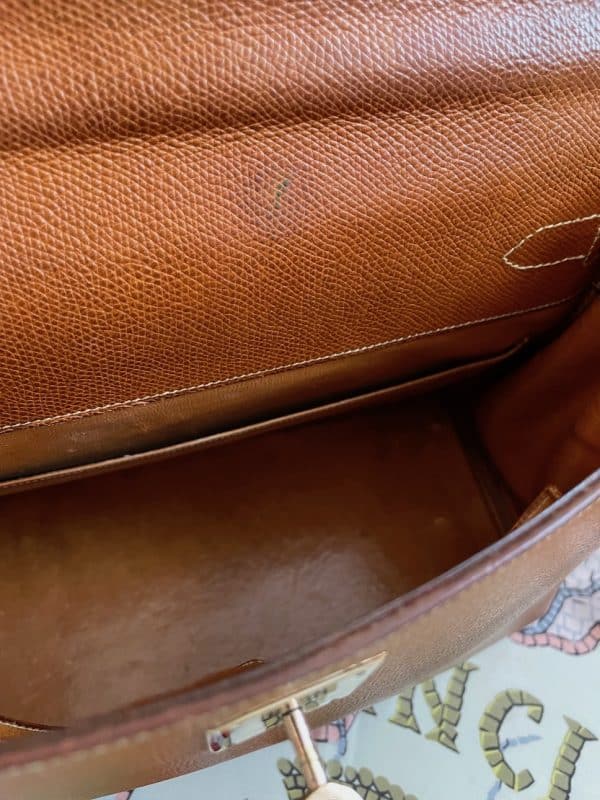 hermÈs 1945 iconic vintage kelly 28 sellier box gold courchevel leather ghw