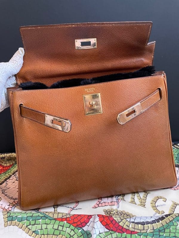 hermÈs 1945 iconic vintage kelly 28 sellier box gold courchevel leather ghw