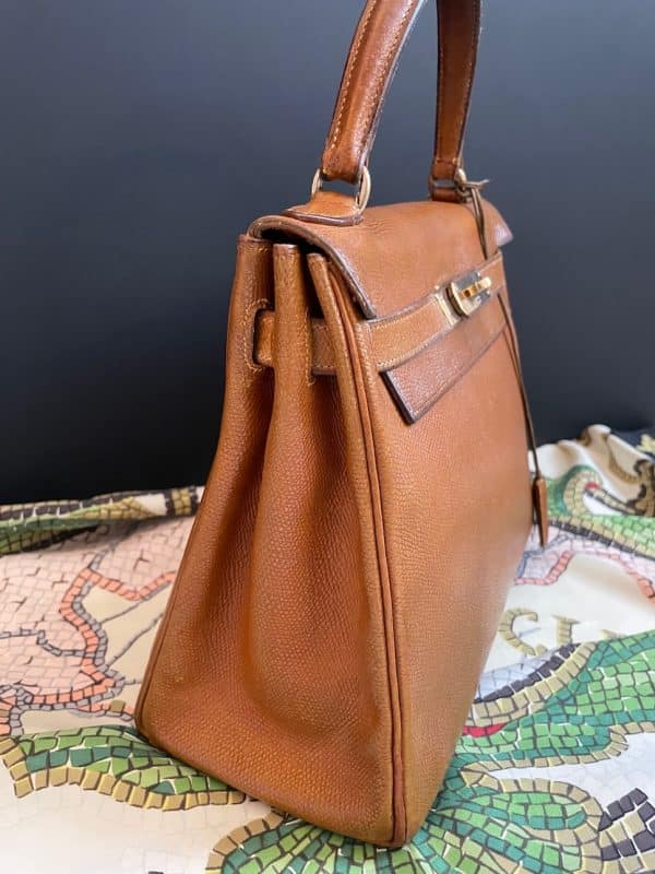 hermÈs 1945 iconic vintage kelly 28 sellier box gold courchevel leather ghw